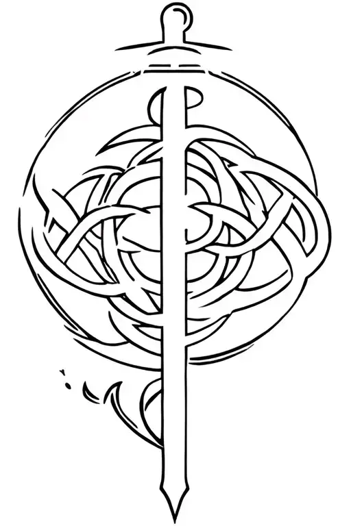 Celtic US marine corps integrated design merging Earth tattoo design idea