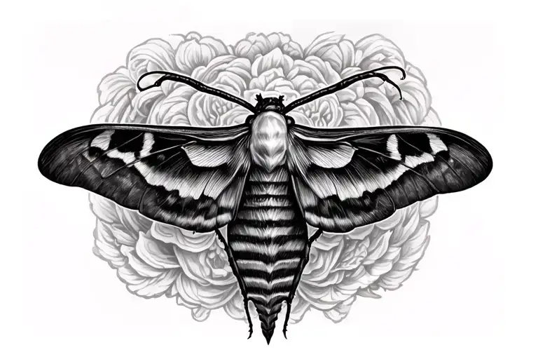 death moth tattoo design idea