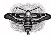 death moth tattoo design idea