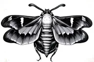 death moth tattoo design idea