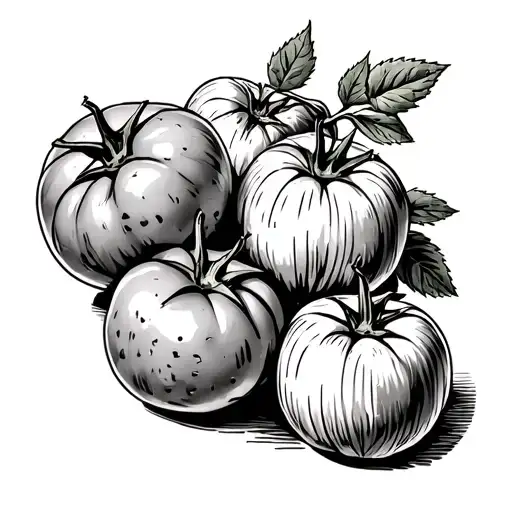 Wooden cagette with Sweetness Tomatoes Carrot, Potato, 3 Rose Ave tattoo design idea