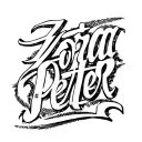 "Zora Ace Peter" names written tattoo design idea
