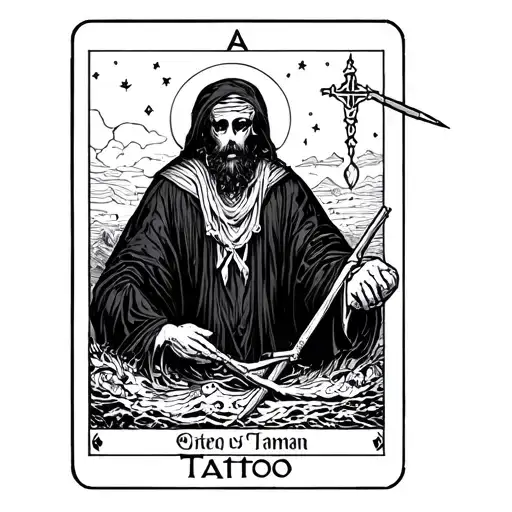 hangman tarot tattoo design idea