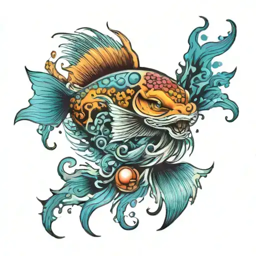 ocean color tattoo tattoo design idea
