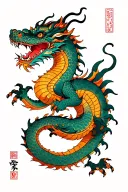 ancient dragon tattoo design idea