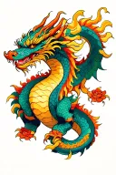 ancient dragon tattoo design idea