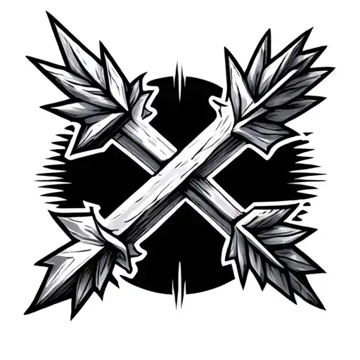Cross Tricep arrow tatoo design tattoo design idea