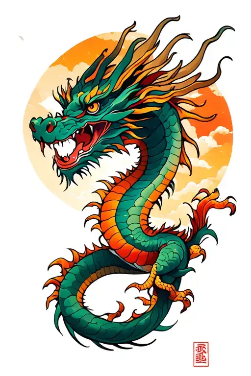 korean flying dragon tattoo tattoo design idea