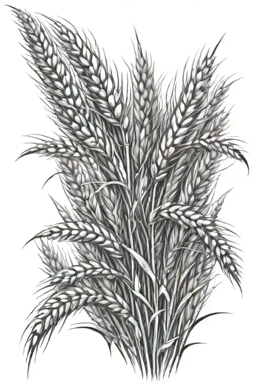 ukrainian wheat field tattoo design idea