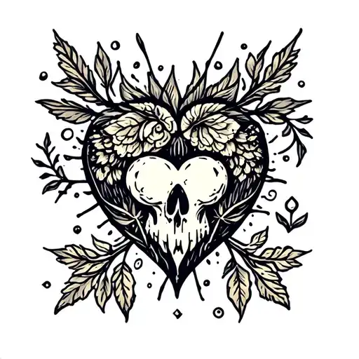 mtb haert tattoo design idea