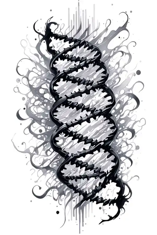 artistic soundwaves dna anxiety subwoofe tattoo design idea