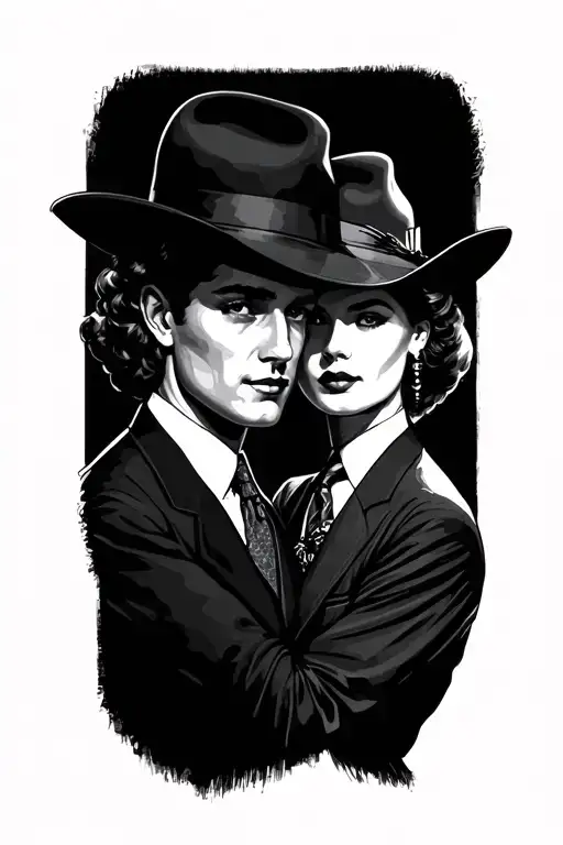 Bonnie And Clyde tattoo design idea