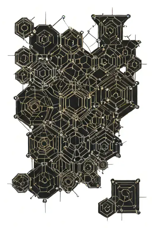 Chemical structure of caffeine tattoo design idea