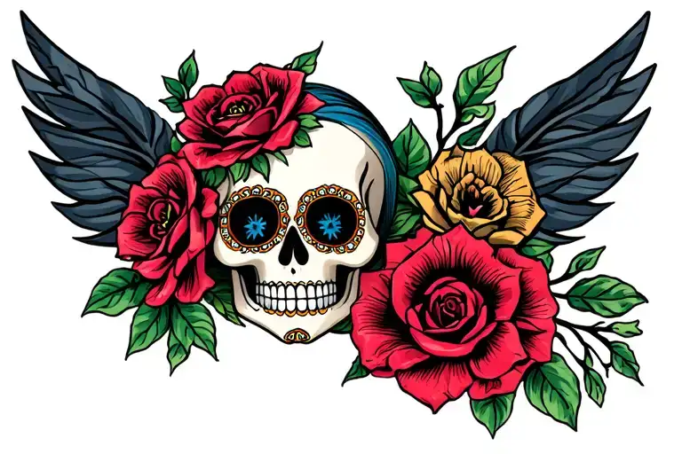 day of the dead tattoo design idea