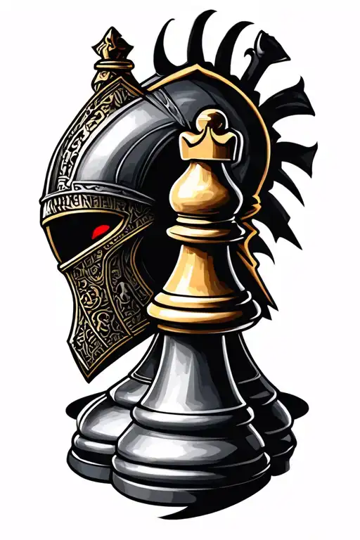 Chess knight tattoo design idea