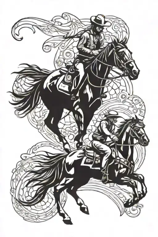 zach bryan Western style tattoo design idea