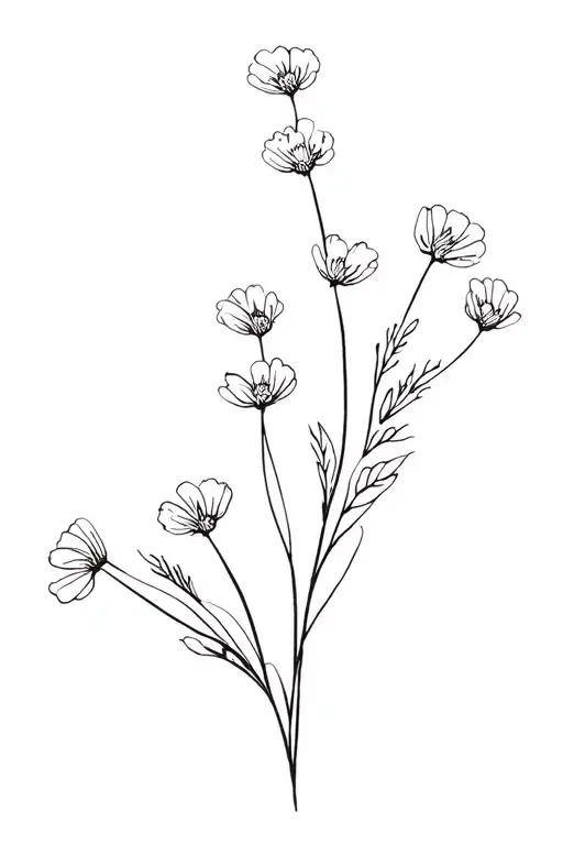 Gypsophila tattoo design idea