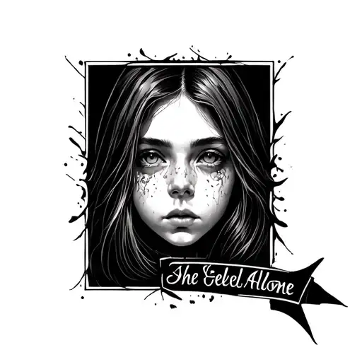 A tattoo that means  WHO WAS ABUSED BY HER BROTHER AND SHE WAS ADOPTED AND SHE FEELS ALONE tattoo design idea