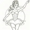 A sexy version of a ballerina and a nutcracker tattoo design idea