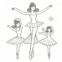 A sexy version of a ballerina and a nutcracker tattoo design idea