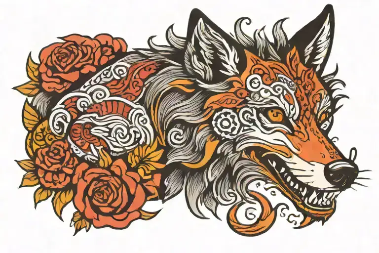 Iberian Wolf tattoo design idea
