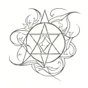 The symbol of anarchism will include a half-moon facing upwards, i.e. a crescent moon, and the star of David will be add tattoo design idea