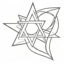 The symbol of anarchism will include a half-moon facing upwards, i.e. a crescent moon, and the star of David will be add tattoo design idea