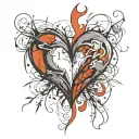broken heart tattoo design idea