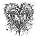 broken heart tattoo design idea