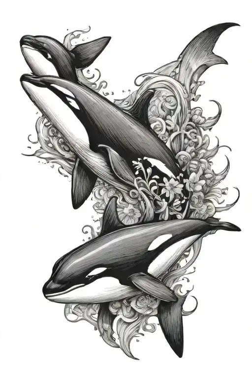 Orca tattoo design idea