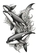 Orca tattoo design idea