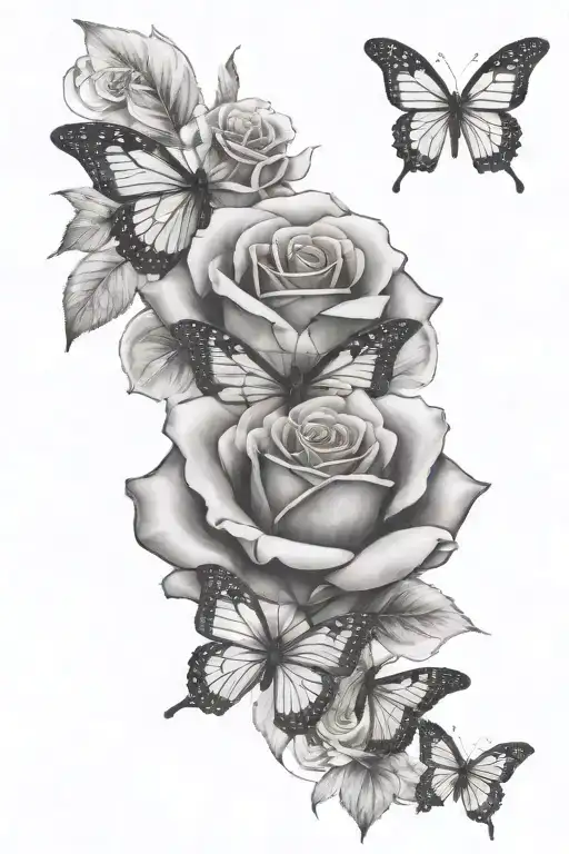 Roses,proverbs28:20, Puerto Rico flag, Venezuela flag,butterflies, flowers tattoo design idea