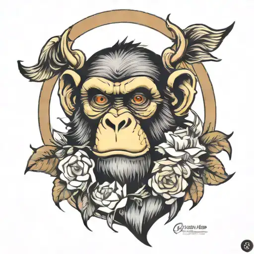 3 rules monkey omerta tattoo design idea