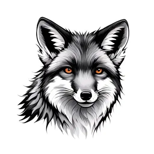 Arctic Fox tattoo design idea