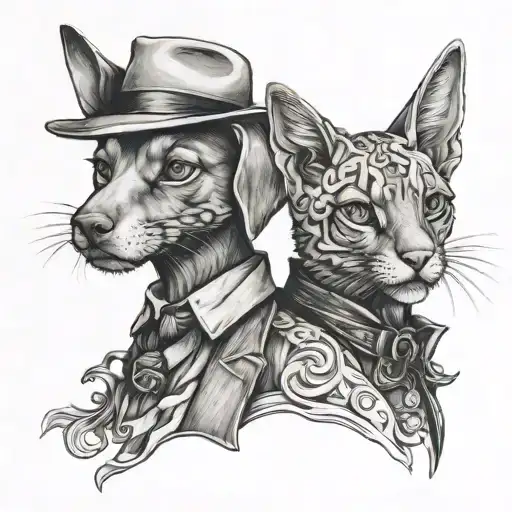 Bonny und Clyde tattoo design idea