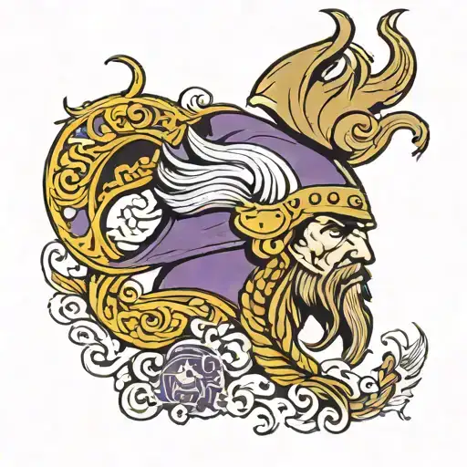 Minnesota Vikings jersey tattoo design idea