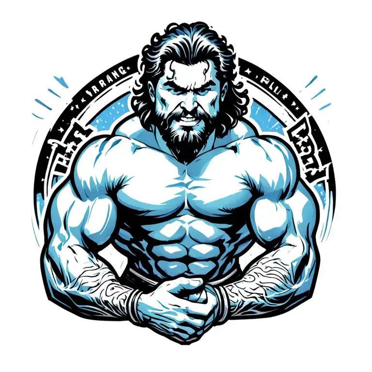 wrestling  and God tattoo design idea