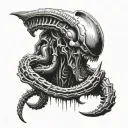 Xenomorph tattoo design idea