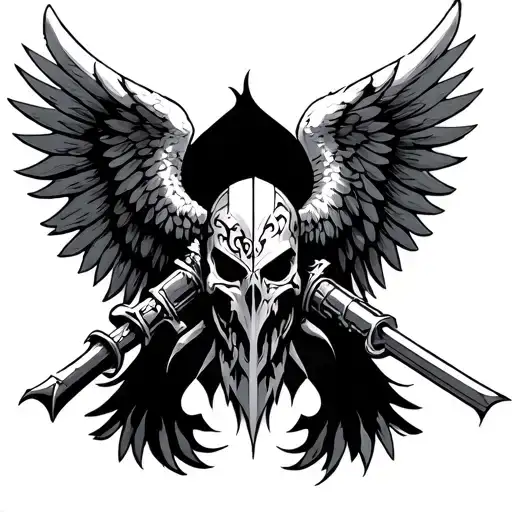 warhammer 40k Dark Angels tattoo design idea