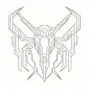Cyberpunk 2077 cyberware symetrical tattoo design idea