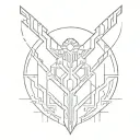 Cyberpunk 2077 cyberware symetrical tattoo design idea