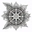 psychedelic vegvisir tattoo design idea