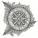 psychedelic vegvisir tattoo design idea