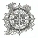 psychedelic vegvisir tattoo design idea