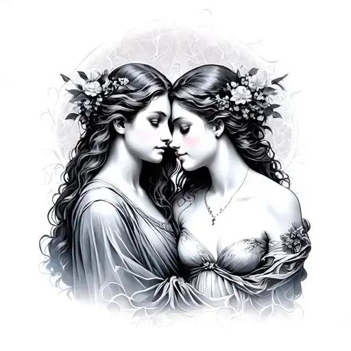 Eurydice And Orpheus tattoo design idea