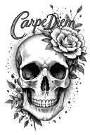 Carpe Diem Memento Mori tattoo design idea