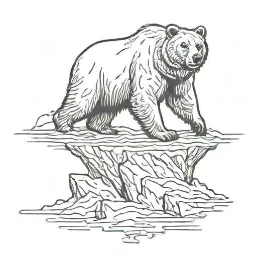 isbear standing on is glacier tattoo design idea
