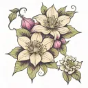 Clematis tattoo design idea