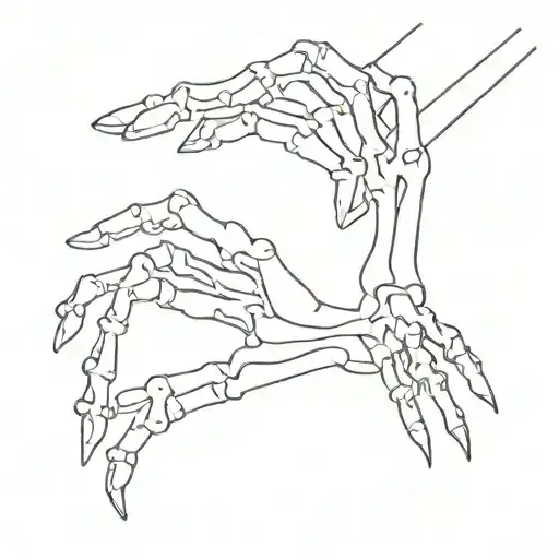 skeleton hand tattoo design idea