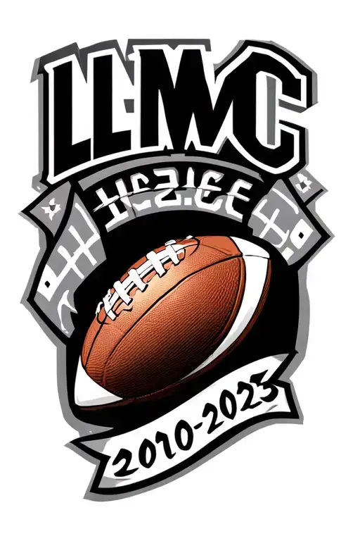 football with llmc and 2010 to 2025 tattoo design idea